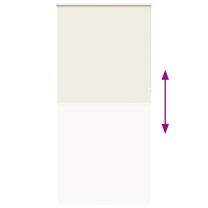 vidaXL Verdunkelungsrollo Cremeweiß 105x210cm Stoffbreite 100,7cm