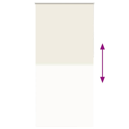 vidaXL Verdunkelungsrollo Cremeweiß 110x210cm Stoffbreite 105,7cm