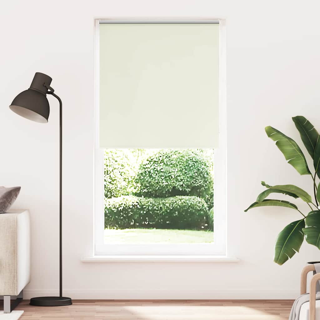 vidaXL Verdunkelungsrollo Cremeweiß 115x210cm Stoffbreite 110,7cm