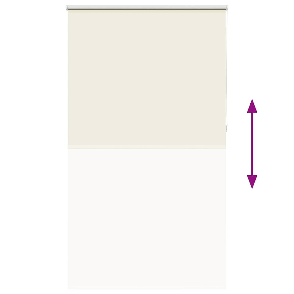vidaXL Verdunkelungsrollo Cremeweiß 125x210cm Stoffbreite 121,6cm