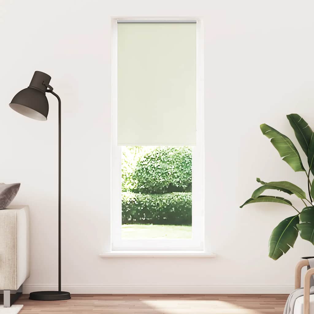 vidaXL Verdunkelungsrollo Cremeweiß 70x230cm Stoffbreite 65,7 cm