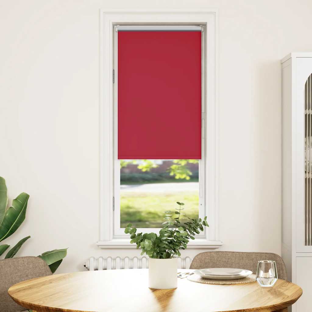 vidaXL Verdunkelungsrollo Rot 50x130 cm Stoffbreite 45,7 cm Polyester