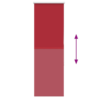vidaXL Verdunkelungsrollo Rot 55x150 cm Stoffbreite 50,7 cm Polyester