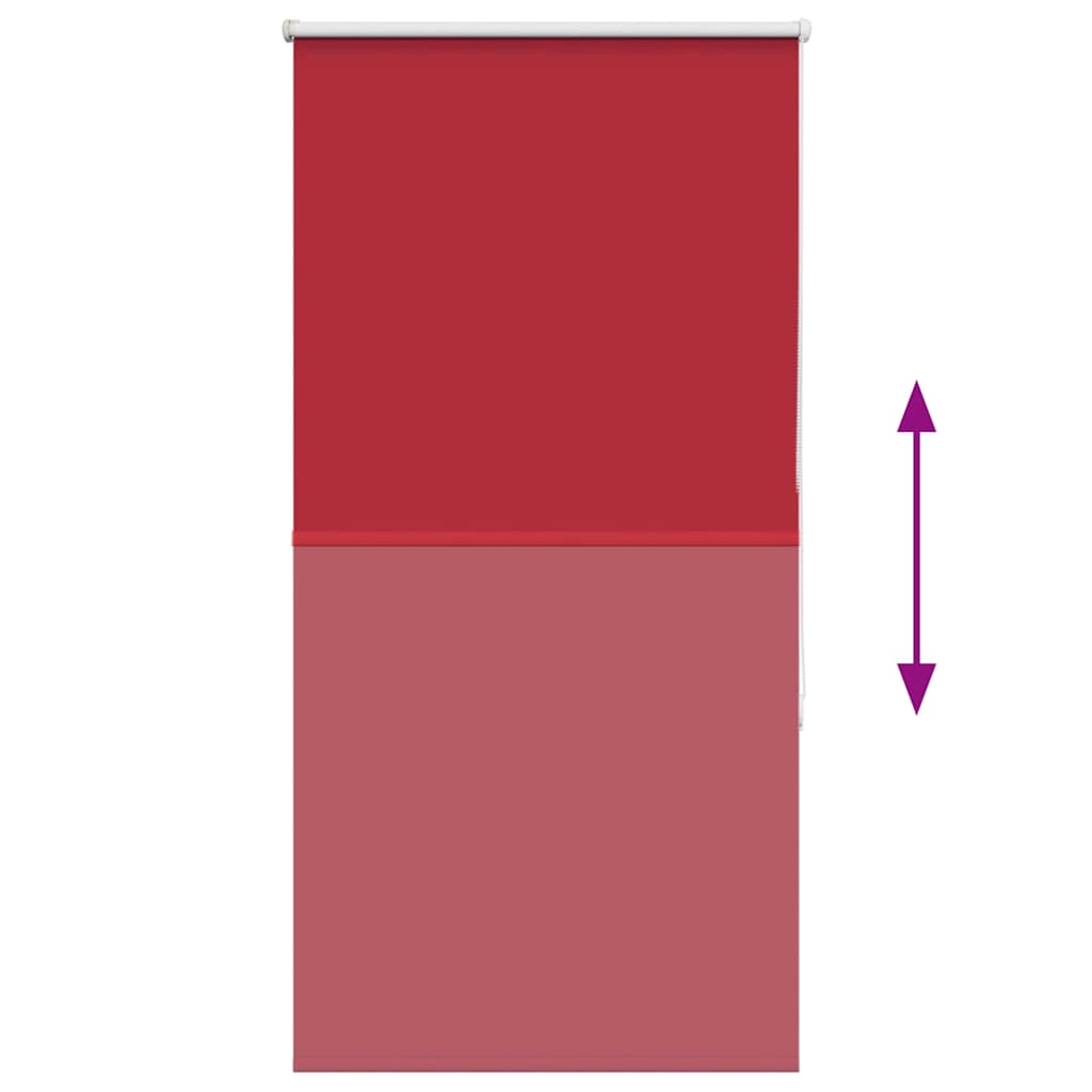 vidaXL Verdunkelungsrollo Rot 75x175 cm Stoffbreite 70,7 cm Polyester