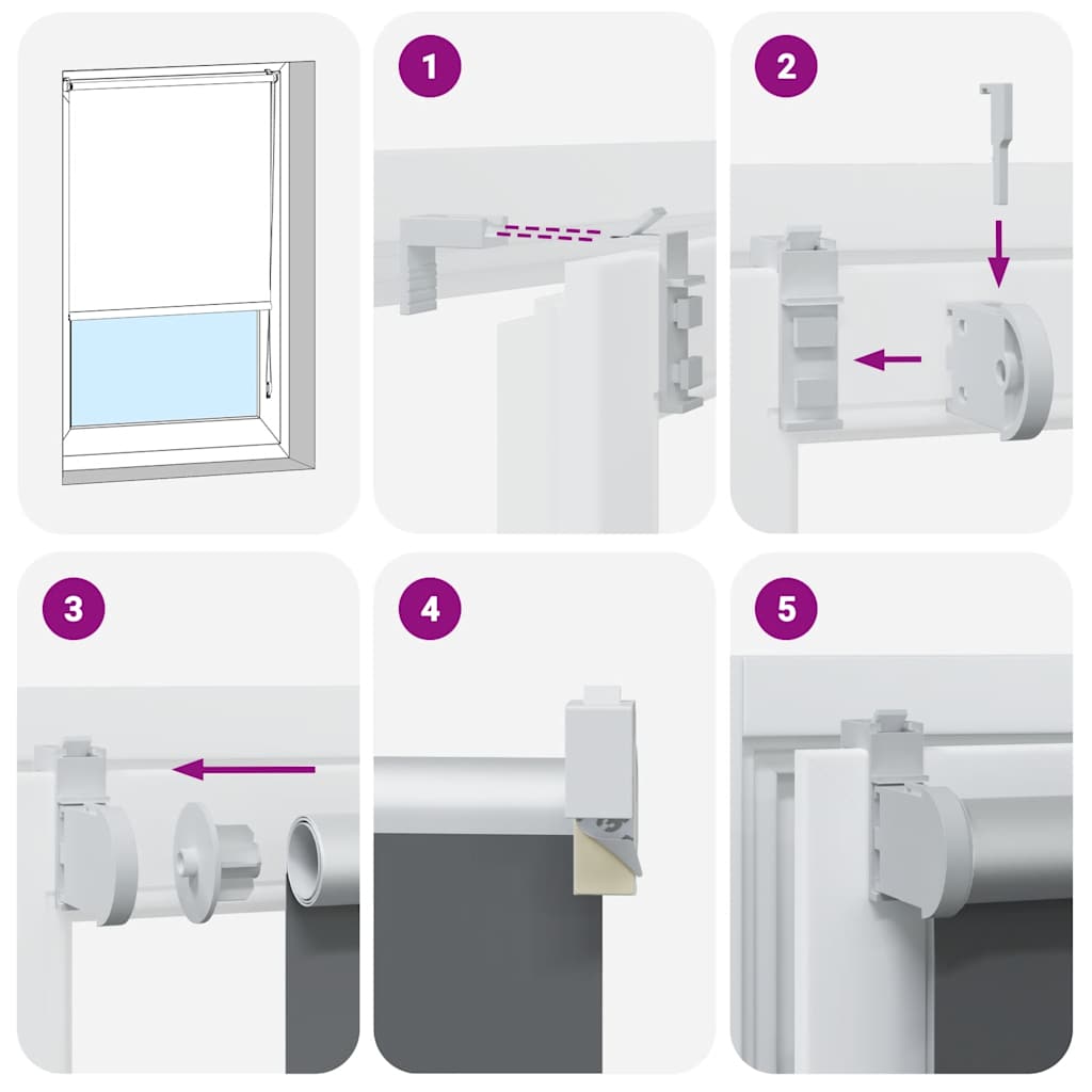 vidaXL Verdunkelungsrollo Rot 135x175cm Stoffbreite 131,6cm Polyester