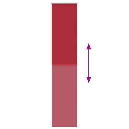 vidaXL Verdunkelungsrollo Rot 45x230 cm Stoffbreite 40,7 cm Polyester
