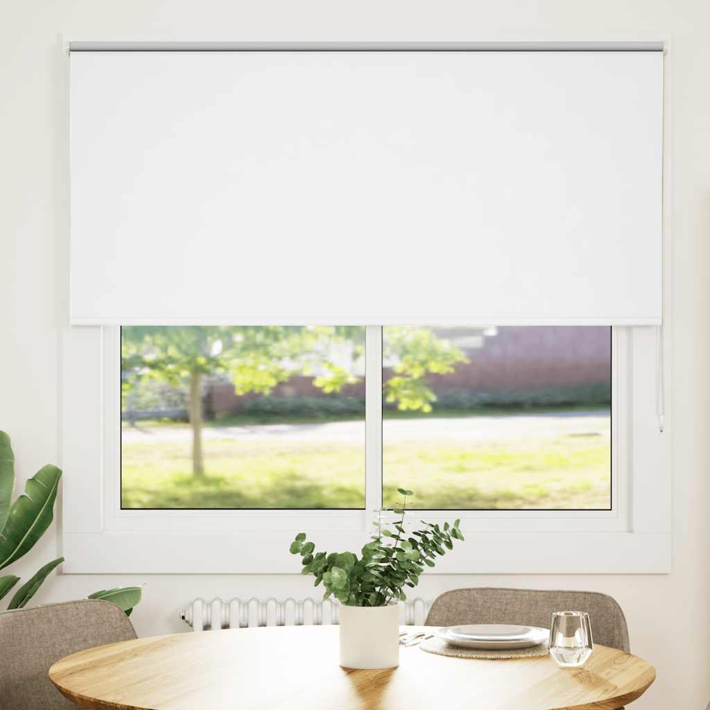 vidaXL Verdunkelungsrollo Weiß 165x130cm Stoffbreite 161,6cm Polyester