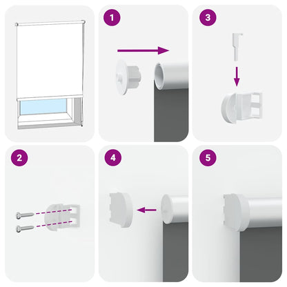 Verdunkelungsrollo Weiß 155x150cm Stoffbreite 151,6cm Polyester