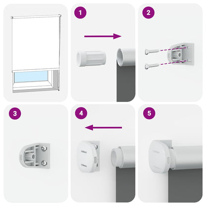 Verdunkelungsrollo Weiß 85x175cm Stoffbreite 80,7 cm Polyester