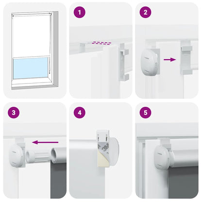 Verdunkelungsrollo Weiß 95x175cm Stoffbreite 90,7 cm Polyester