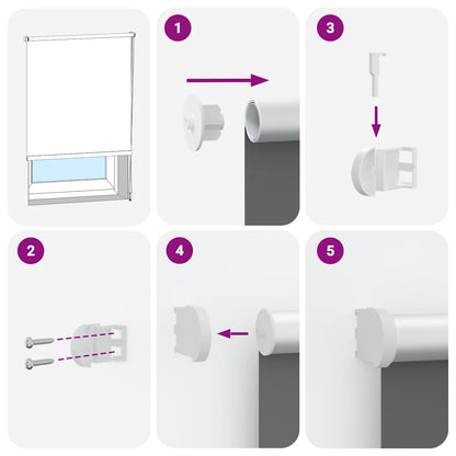 vidaXL Verdunkelungsrollo Weiß 135x175 cm Stoffbreite 131,6 cm