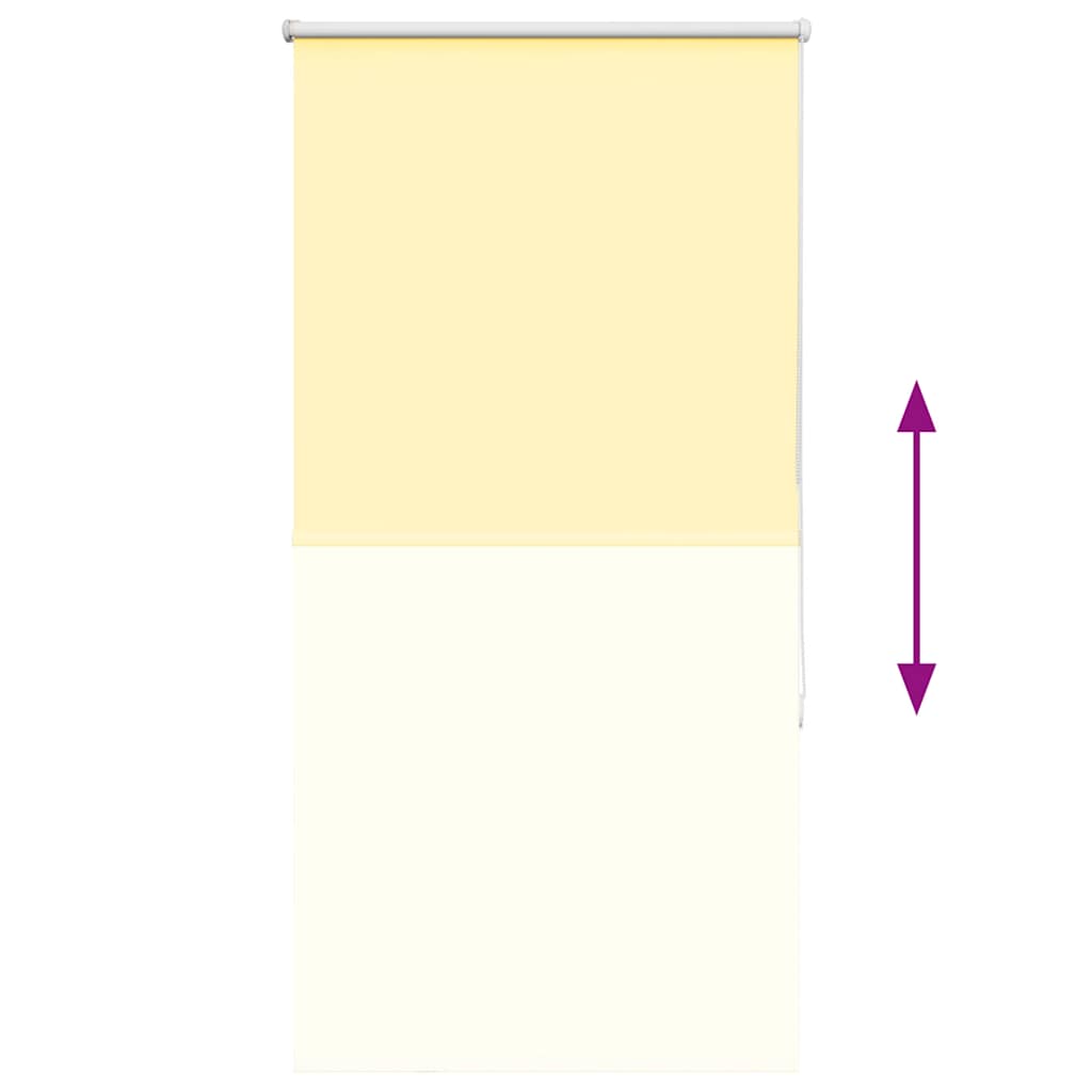 vidaXL Verdunkelungsrollo Gelb 80x130 cm Stoffbreite 75,7 cm Polyester