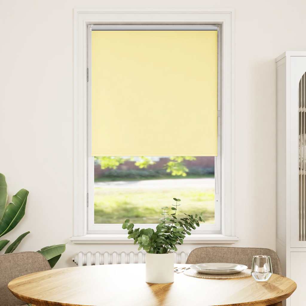 vidaXL Verdunkelungsrollo Gelb 80x150 cm Stoffbreite 75,7 cm Polyester