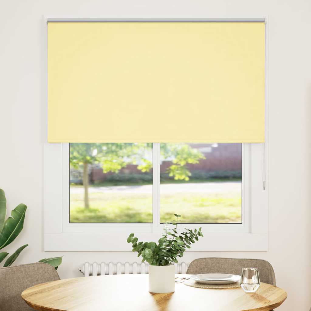 vidaXL Verdunkelungsrollo Gelb 140x150cm Stoffbreite 136,6cm Polyester