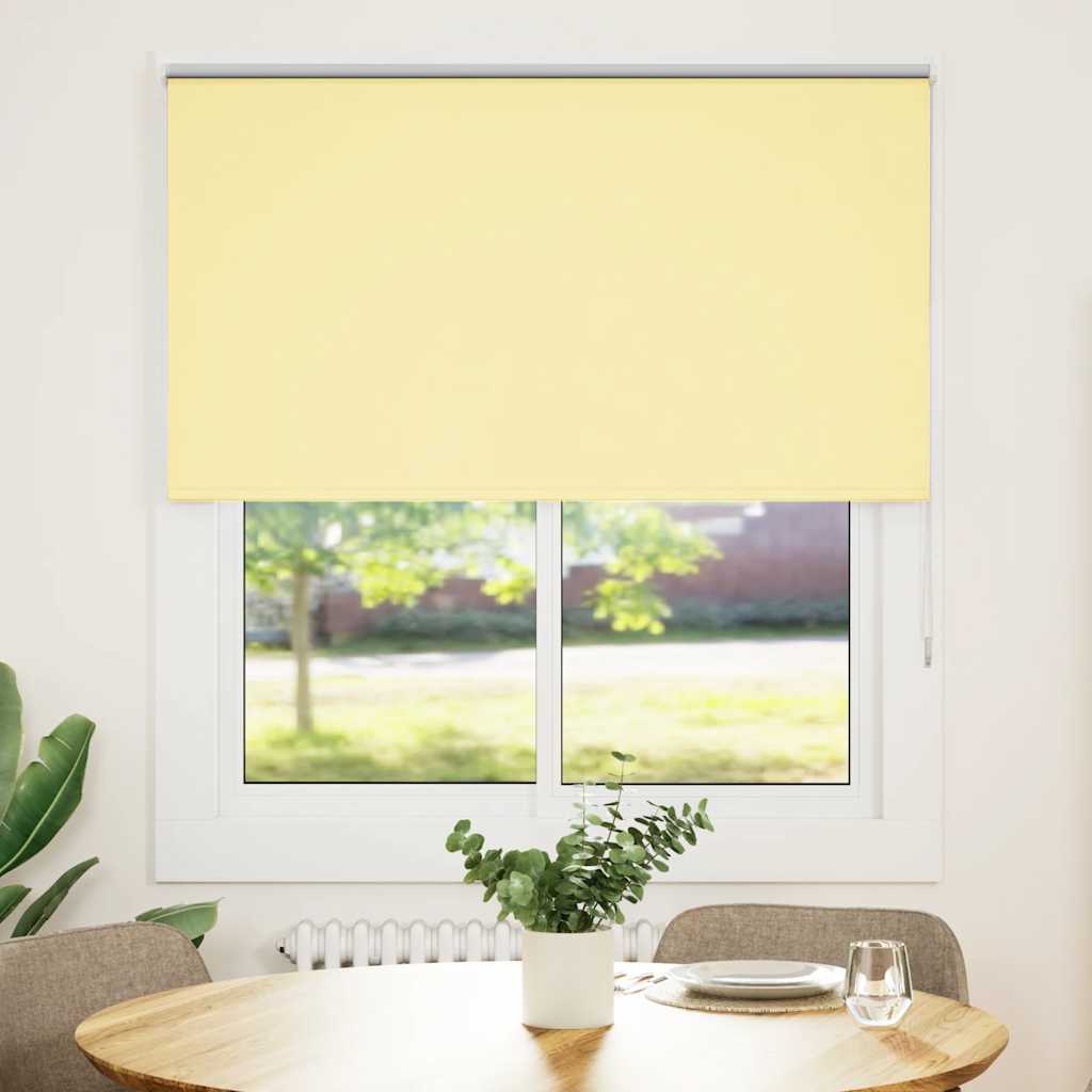 vidaXL Verdunkelungsrollo Gelb 135x175cm Stoffbreite 131,6cm Polyester