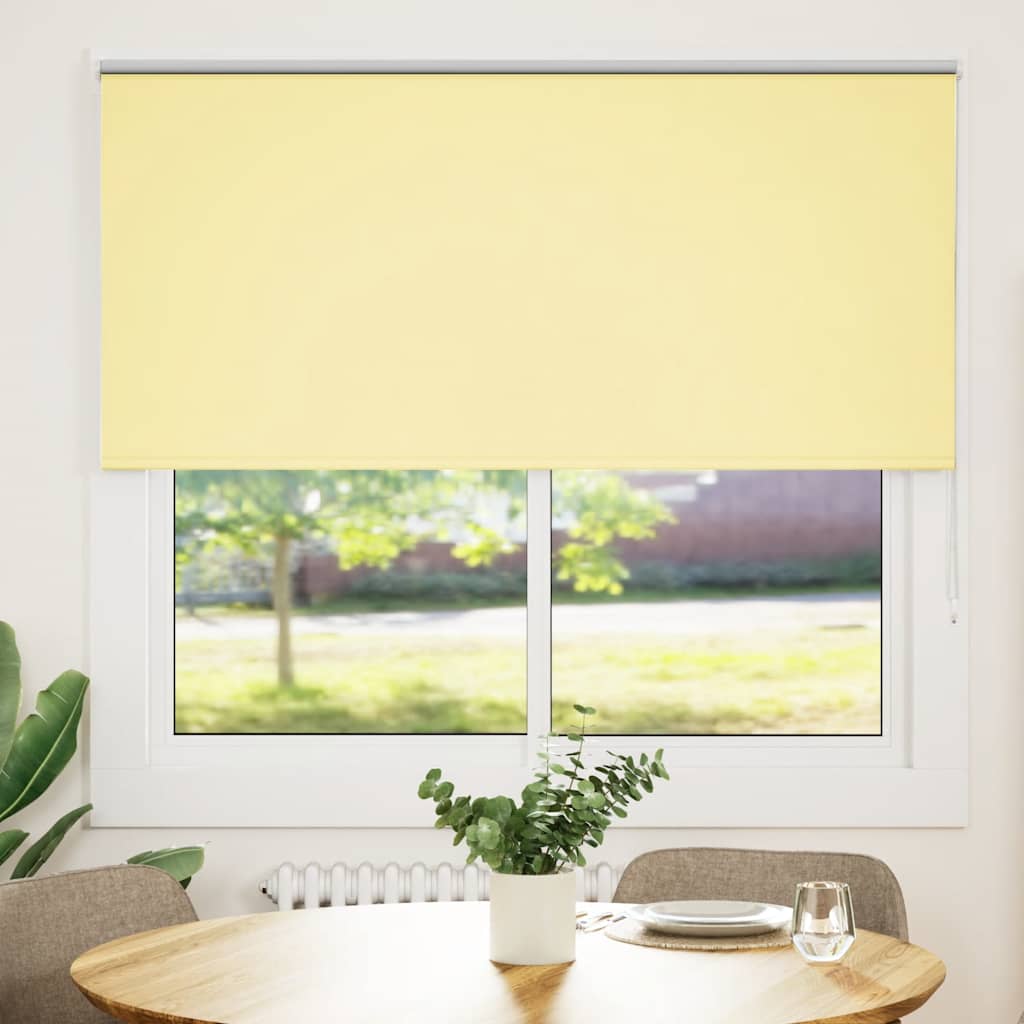 vidaXL Verdunkelungsrollo Gelb 145x175cm Stoffbreite 141,6cm Polyester