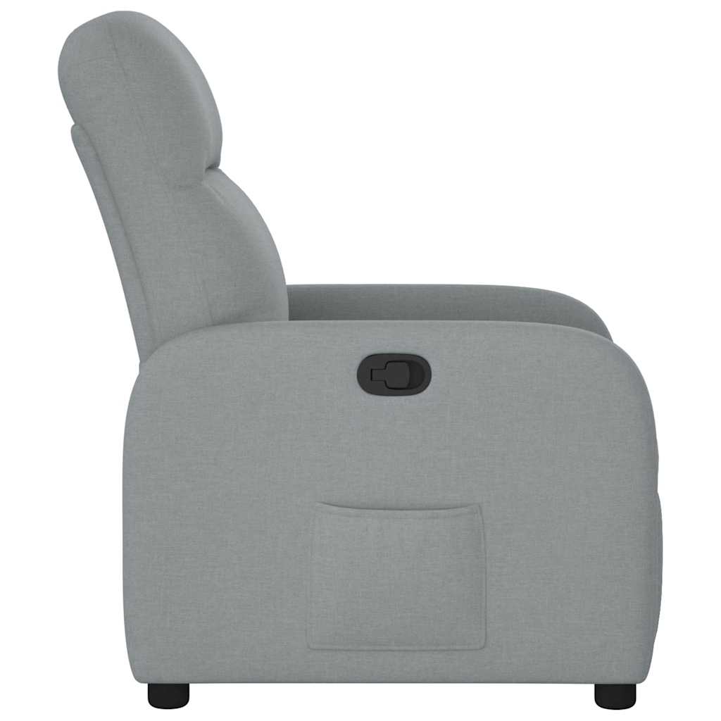 vidaXL Fauteuil relax Gris clair Tissu