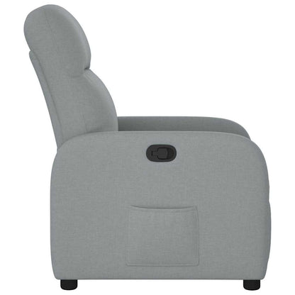 vidaXL Fauteuil relax Gris clair Tissu