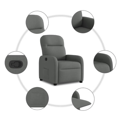 vidaXL Relaxsessel Dunkelgrau Stoff