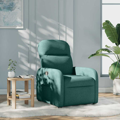 vidaXL Fauteuil relax vert foncé en tissu