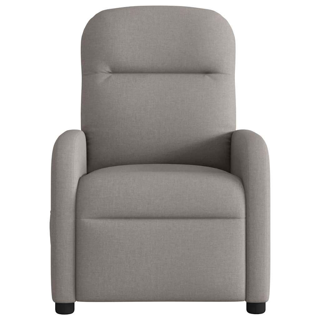 vidaXL Fauteuil relax Taupe Tissu
