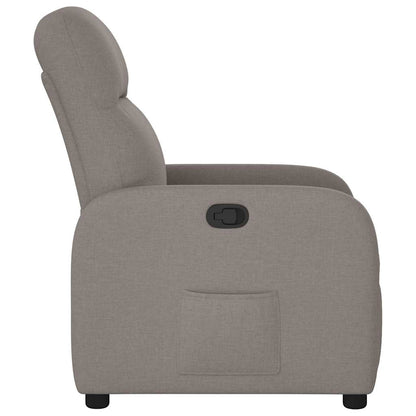 vidaXL Fauteuil relax Taupe Tissu