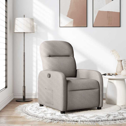 vidaXL Fauteuil relax Taupe Tissu