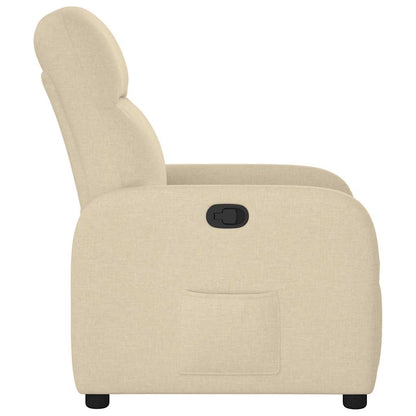 vidaXL Fauteuil relax crème tissu