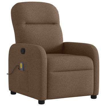 vidaXL Fauteuil de massage Marron Tissu