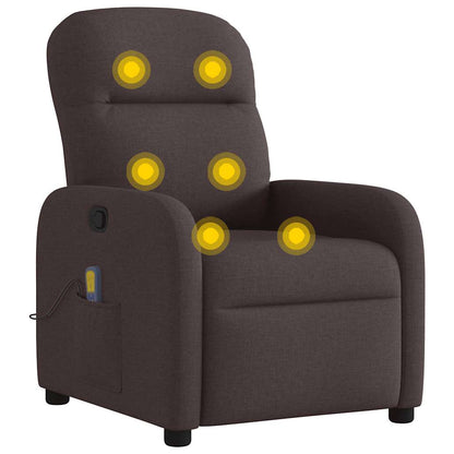 vidaXL Massagesessel Dunkelbraun Stoff