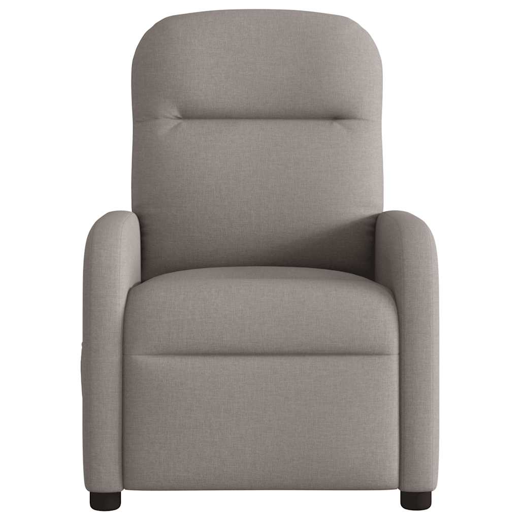 vidaXL Fauteuil de massage taupe en tissu