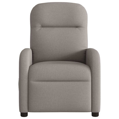 vidaXL Fauteuil de massage taupe en tissu