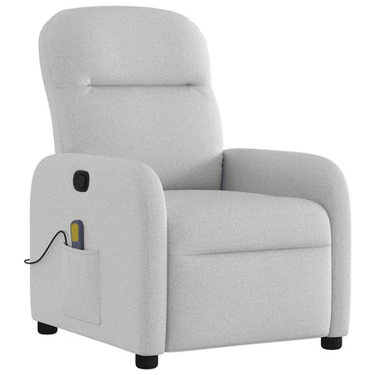 vidaXL Fauteuil de massage gris nuage en tissu