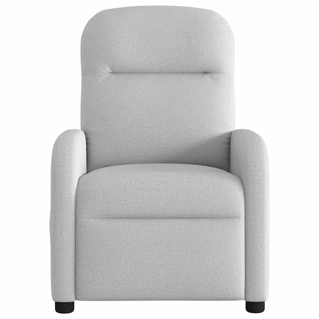 vidaXL Fauteuil de massage gris nuage en tissu
