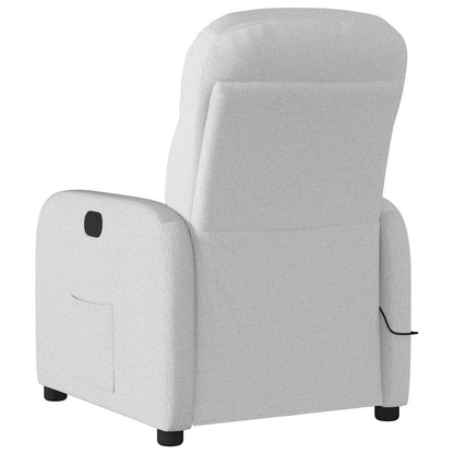 vidaXL Fauteuil de massage gris nuage en tissu