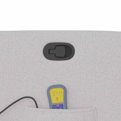 vidaXL Fauteuil de massage gris nuage en tissu