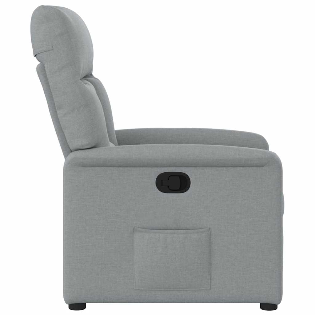 vidaXL Fauteuil relax Gris clair Tissu
