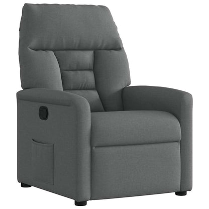 vidaXL Fauteuil de relaxation gris foncé en tissu