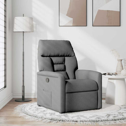 vidaXL Fauteuil de relaxation gris foncé en tissu
