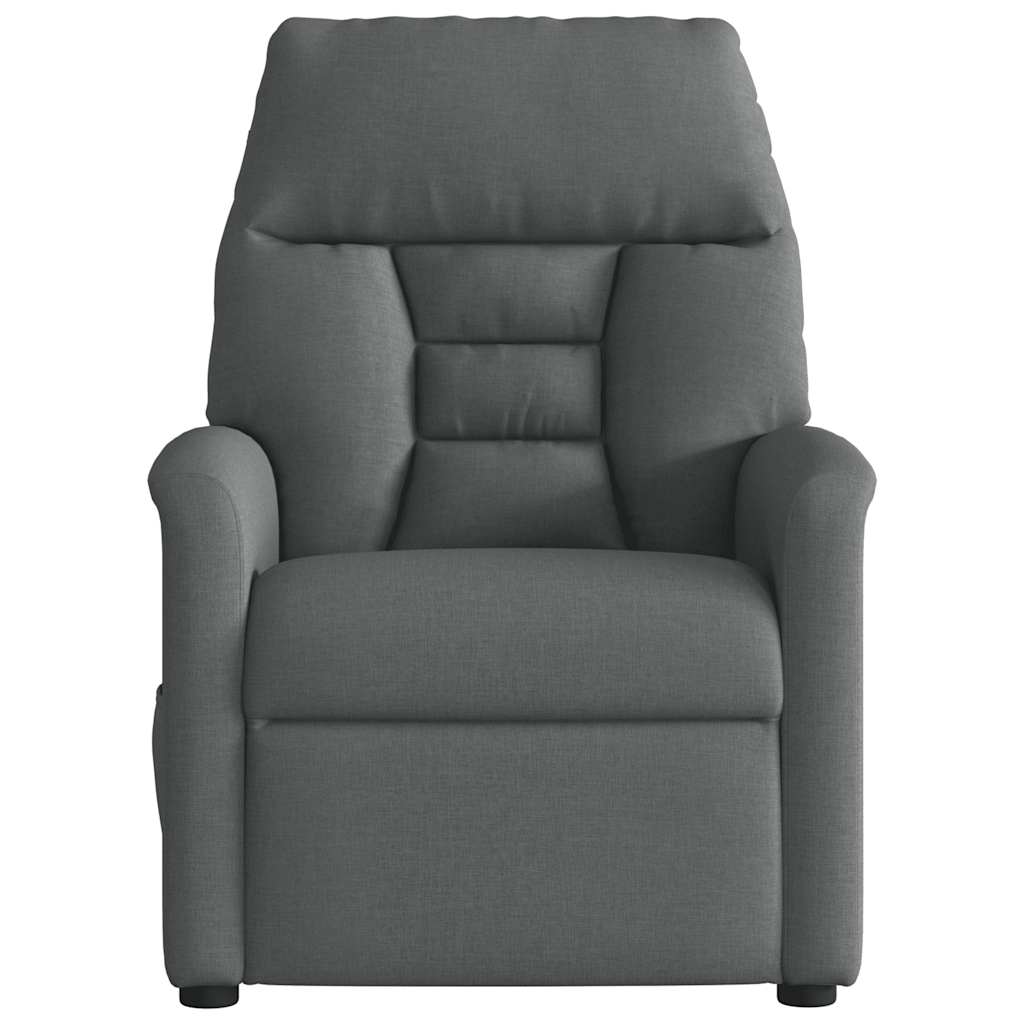 vidaXL Fauteuil de relaxation gris foncé en tissu