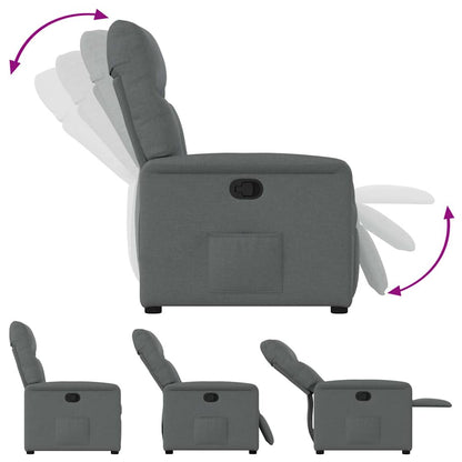 vidaXL Fauteuil de relaxation gris foncé en tissu