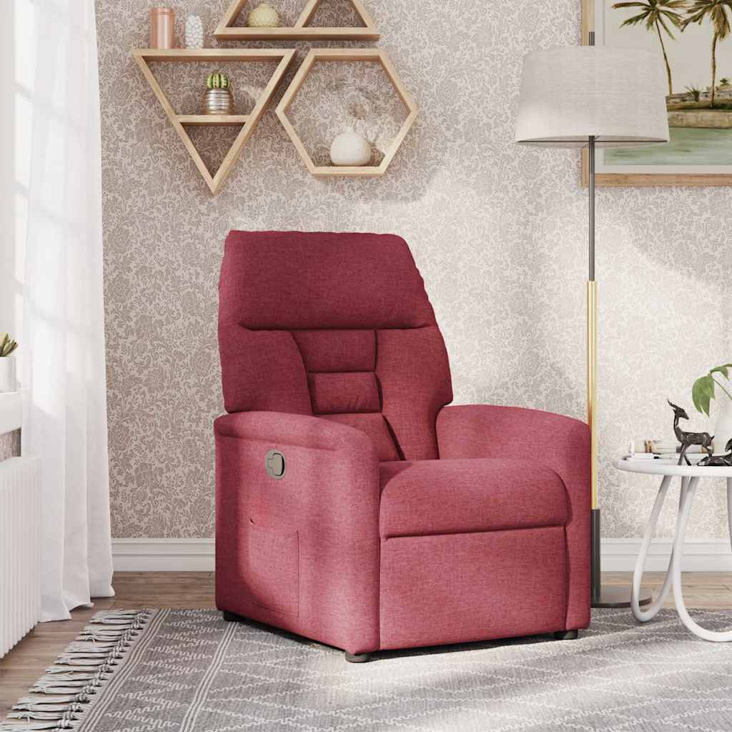 vidaXL Fauteuil relax Rouge bordeaux Tissu