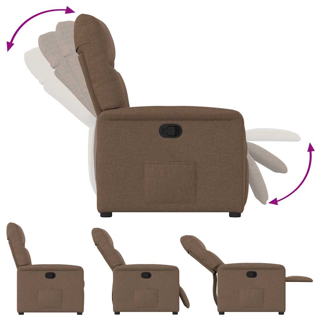 vidaXL Relaxsessel Braun Stoff