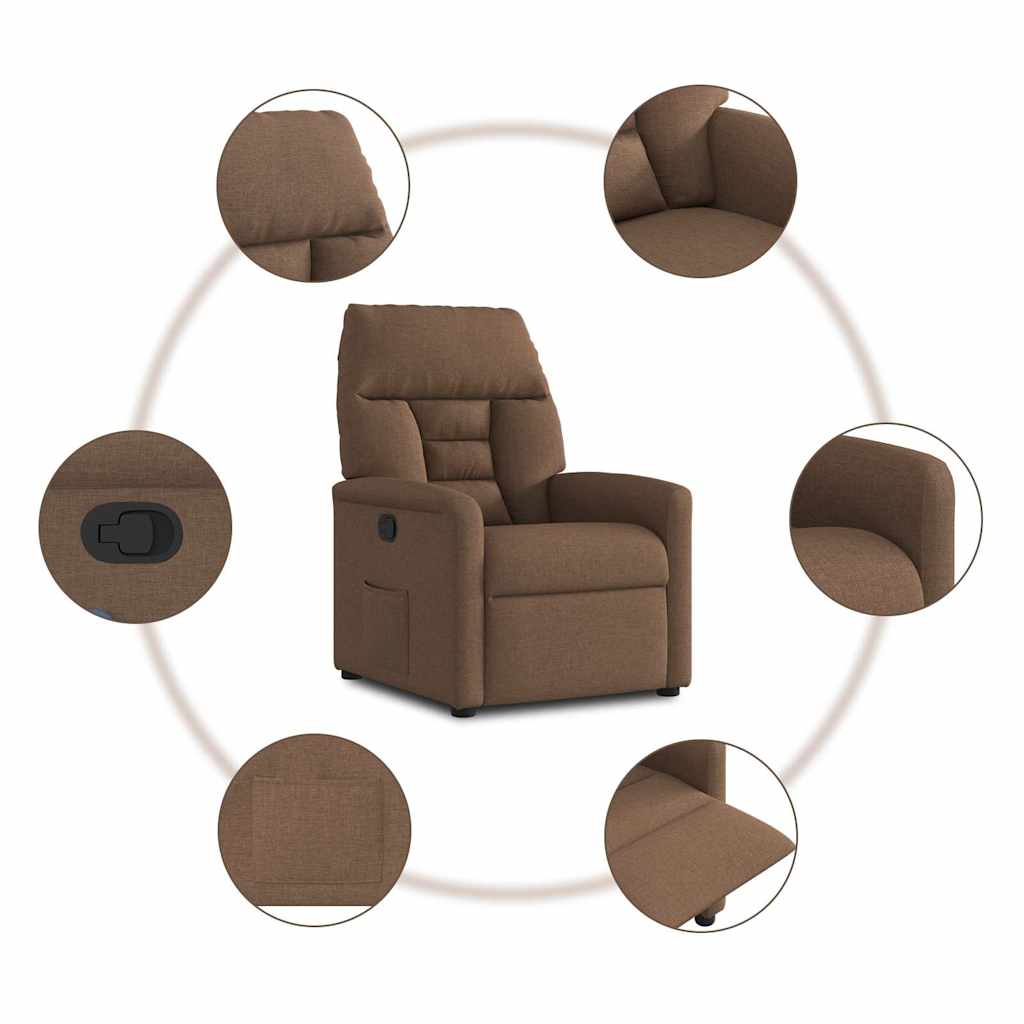 vidaXL Relaxsessel Braun Stoff