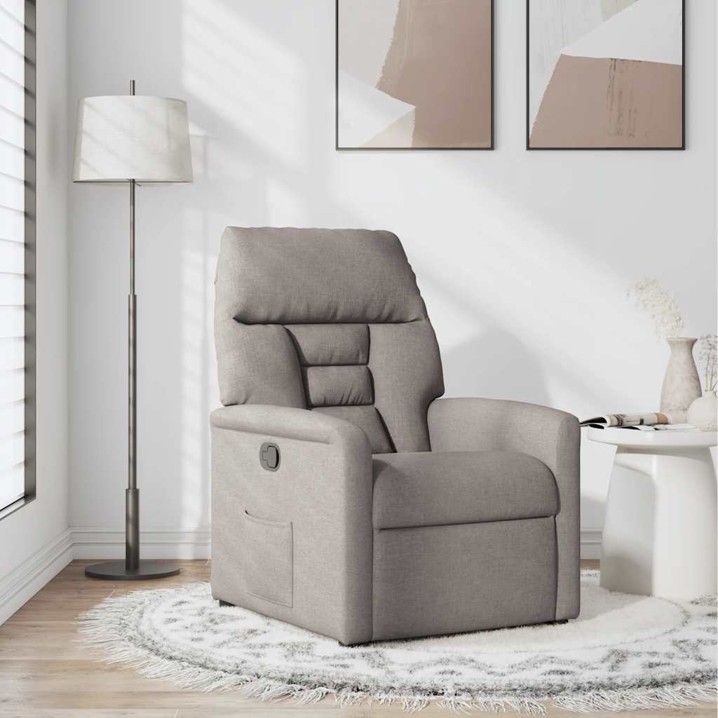 Relaxsessel Taupe Stoff