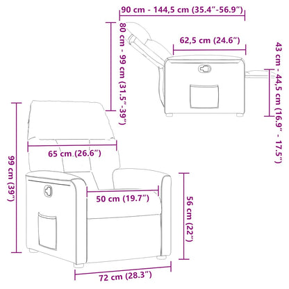 Relaxsessel Taupe Stoff