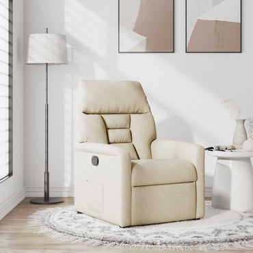 vidaXL Relaxsessel Creme Stoff