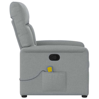 vidaXL Massagesessel Hellgrau Stoff