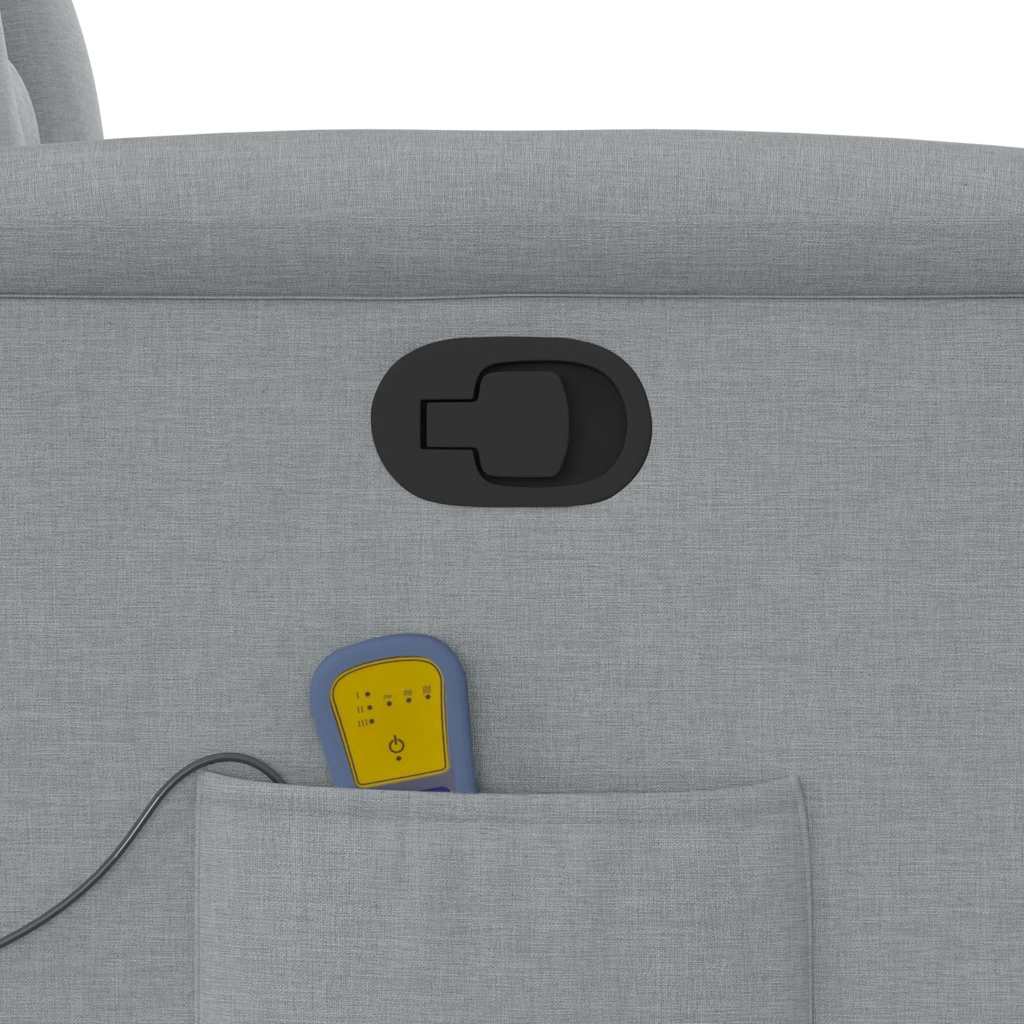 Massagesessel Hellgrau Stoff