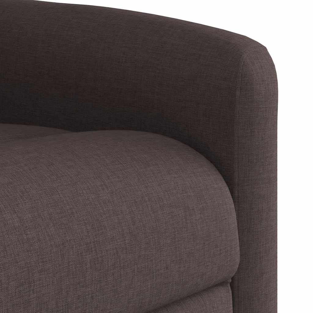 vidaXL Fauteuil de massage Marron foncé Tissu